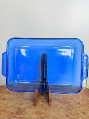 Anchor Cobalt Blue Baking Lasagna Glass Casserole Dish